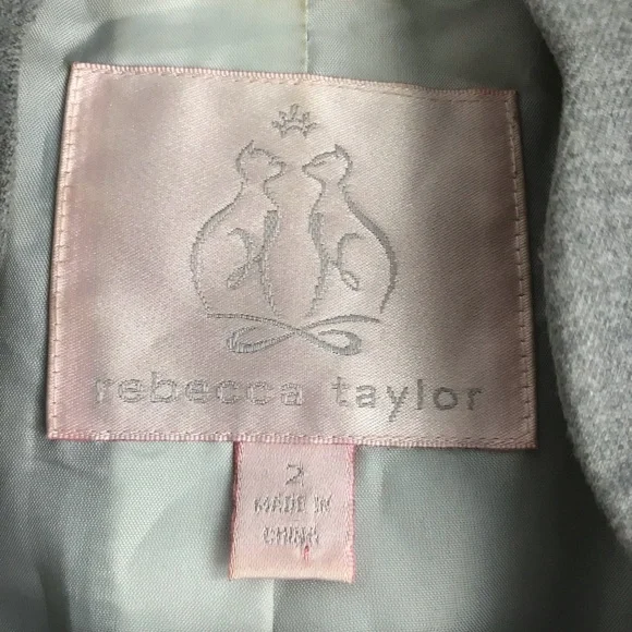 Rebecca Taylor Scalloped Grey Blazer